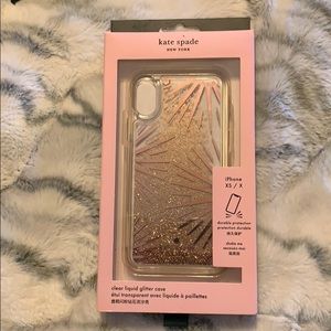 Kate Spade Clear Liquid Glitter Case iPhone XS/X